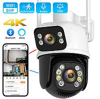 Поворотная камера Anbiux A8Q Wi-Fi 8МП 4K PTZ с двумя объективами и двойным дисплеем