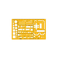 Архитекторский трафарет 1:50 жёлт.(250х150мм)