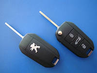 Ключ Peugeot 508 (корпус) 3 кнопки, лезвие hu83t