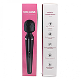 Вібратор мікрофон 31 см чорний для стимуляції клітора, універсальний вібратор масажер від USB, інтимна іграшка, фото 5