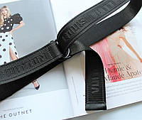 Тканинний ремінь Louis Vuitton чорний унісекс хорошее качество