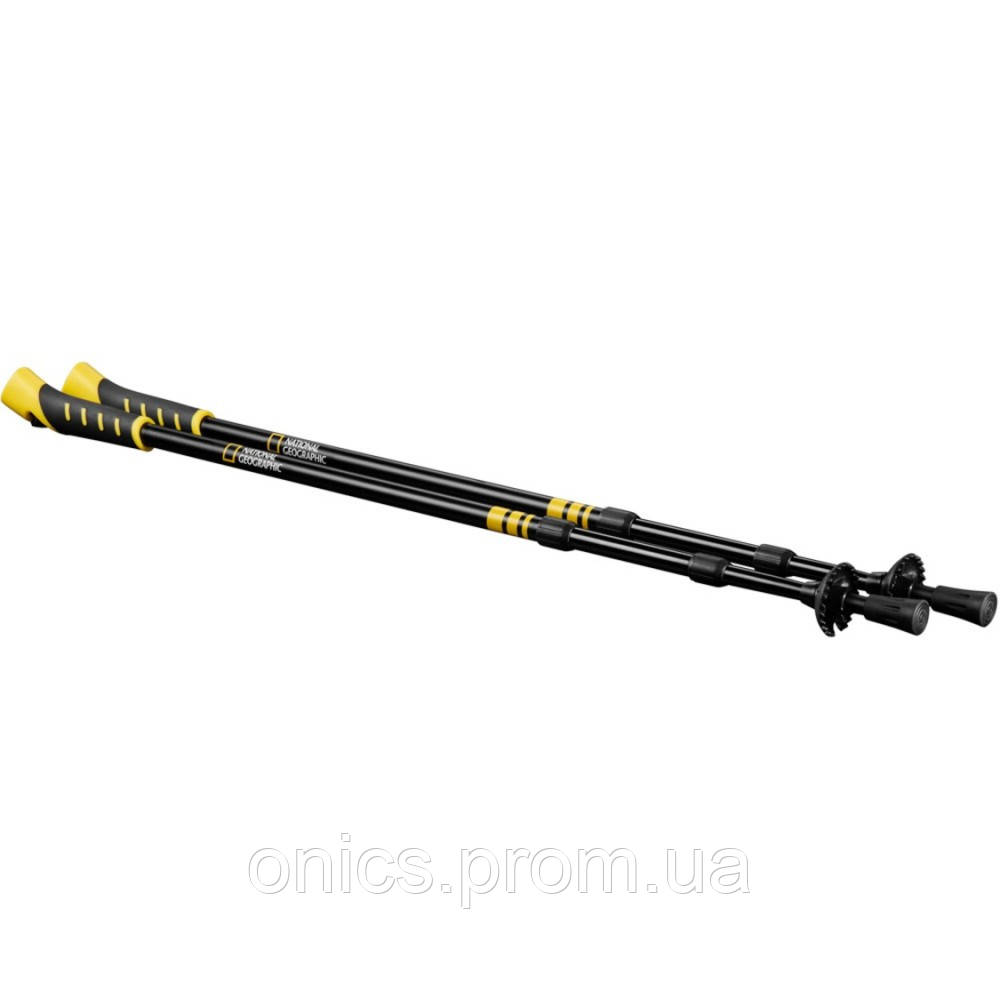 Трекінгові палиці National Geographic Anti-Shock walking poles 66,5-135 см black/yellow хорошее качество - фото 3 - id-p1946459988