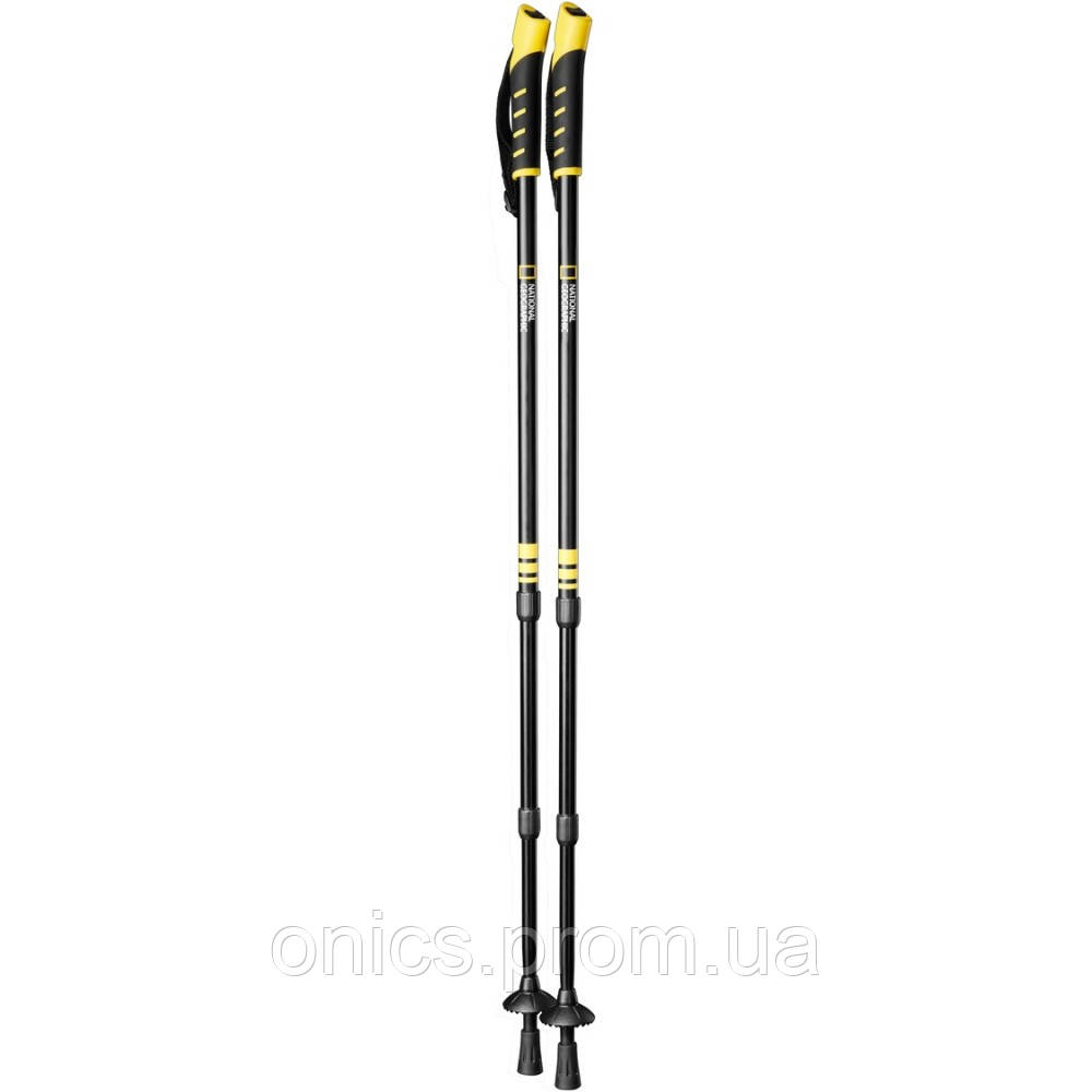 Трекінгові палиці National Geographic Anti-Shock walking poles 66,5-135 см black/yellow хорошее качество - фото 4 - id-p1946459988