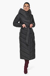 Зимове жіноче чорне пальто воздуховик  Braggart Angel's Fluff Air3 Matrix у класичному стилі, до -30 градусів