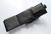 Мужской кожаный кошелек Tommy Hilfiger Black хорошее качество