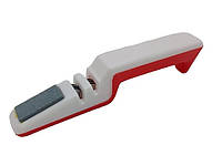 Точилка для кухонных ножей ручная механическая пластиковая с точильным камнем Ножеточка L 19 cm FORKOPT