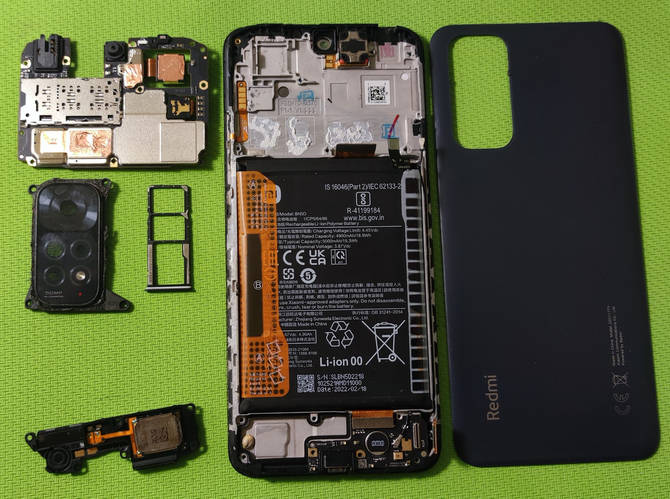 Розбирання XIAOMI Redmi Note 11 2201117TY корпус,кришка, акб, камера ...