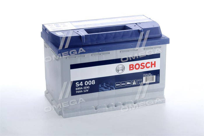 Аккумулятор 74Ah-12v BOSCH (S4008) (278x175x190),R,EN680 0092S40080 ...