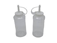 Набор бутылок пластиковых для соусов сиропов и масла емкости с носиком 2 штуки H 13 cm 300 ml FORKOPT