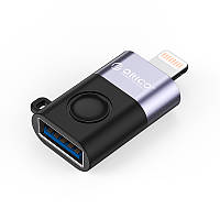 Переходник Orico Lightning - USB 480 Мбит/с 5W (1A/5V) адаптер Apple 8 Pin - USB-A PD (Power Delivery) Черный