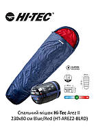 Cпальний мішок Hi-Tec Arez II 230x80 Right Zip синій з червоним (HT-AREZ2-BLRD) хорошее качество