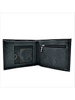Чоловічий шкіряний гаманець 11,5 х 9 х 2 см Чорний wtro-208B хорошее качество