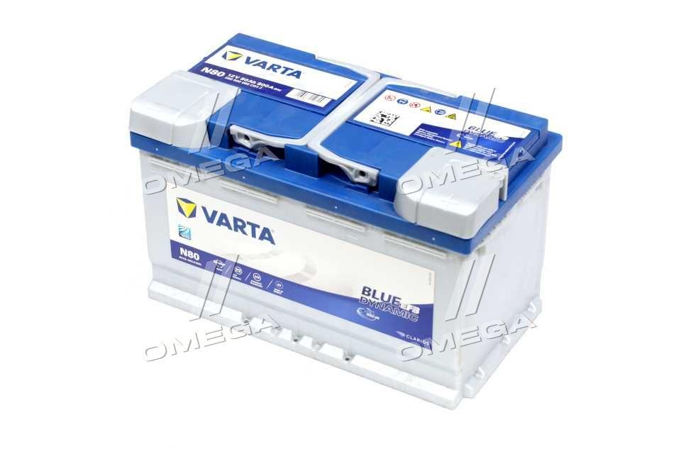 Акумулятор 80Ah-12v VARTA BD EFB (315х175х190), R, EN800 580 500 080 UA51