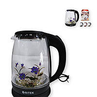 Электрочайник стеклянный BITEK BT-3111 1,8л 2400 Вт черный