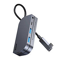 USB хаб Baseus Type-C - 2x USB 3.0 + HDMI + micro SD + Type-C PD 100 W + 3.5мм 6 в 1 5 Гбит/с USB-C