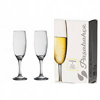 Набор бокалов фужеров стеклянных для шампанского 440335 Pasabahce Classique 2 штуки 250 мл FORKOPT