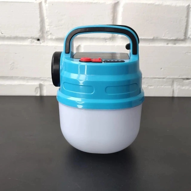 Лампа із сонячною панеллю 50W HB-V70 Блакитна, фото 1