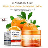 Патчи для кожи вокруг глаз Bioaqua с экстрактами апельсина и зелёного чая 80 г (36 штук) (4991)