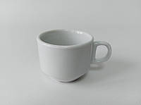 Чашка кофейная керамическая белая без блюдца для кофе в упаковке 12 штук D 6 cm H 4,5 cm 90 мл FORKOPT