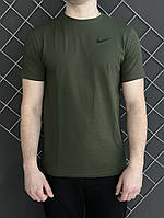Комплект 5 в 1 Nike кофта на змійці хакі + чорні штані + чорна жилетка + хакі футболка + 2 пари шкарпеток