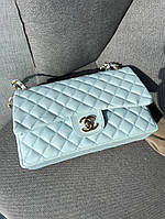 Жіноча сумка Chanel 31*16*10 бірюзовий хорошее качество