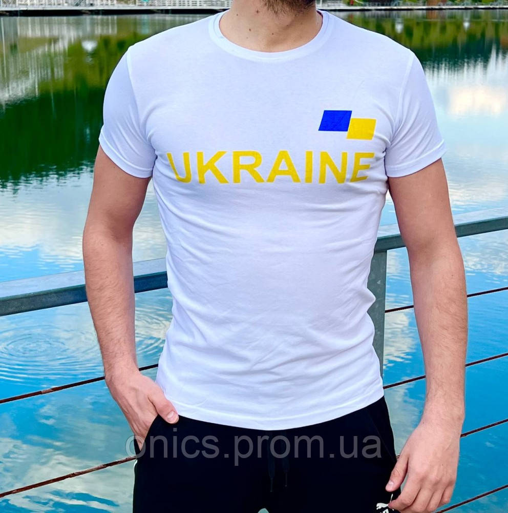 Футболка Ukraine Victory белая хорошее качество - фото 1 - id-p1946502919