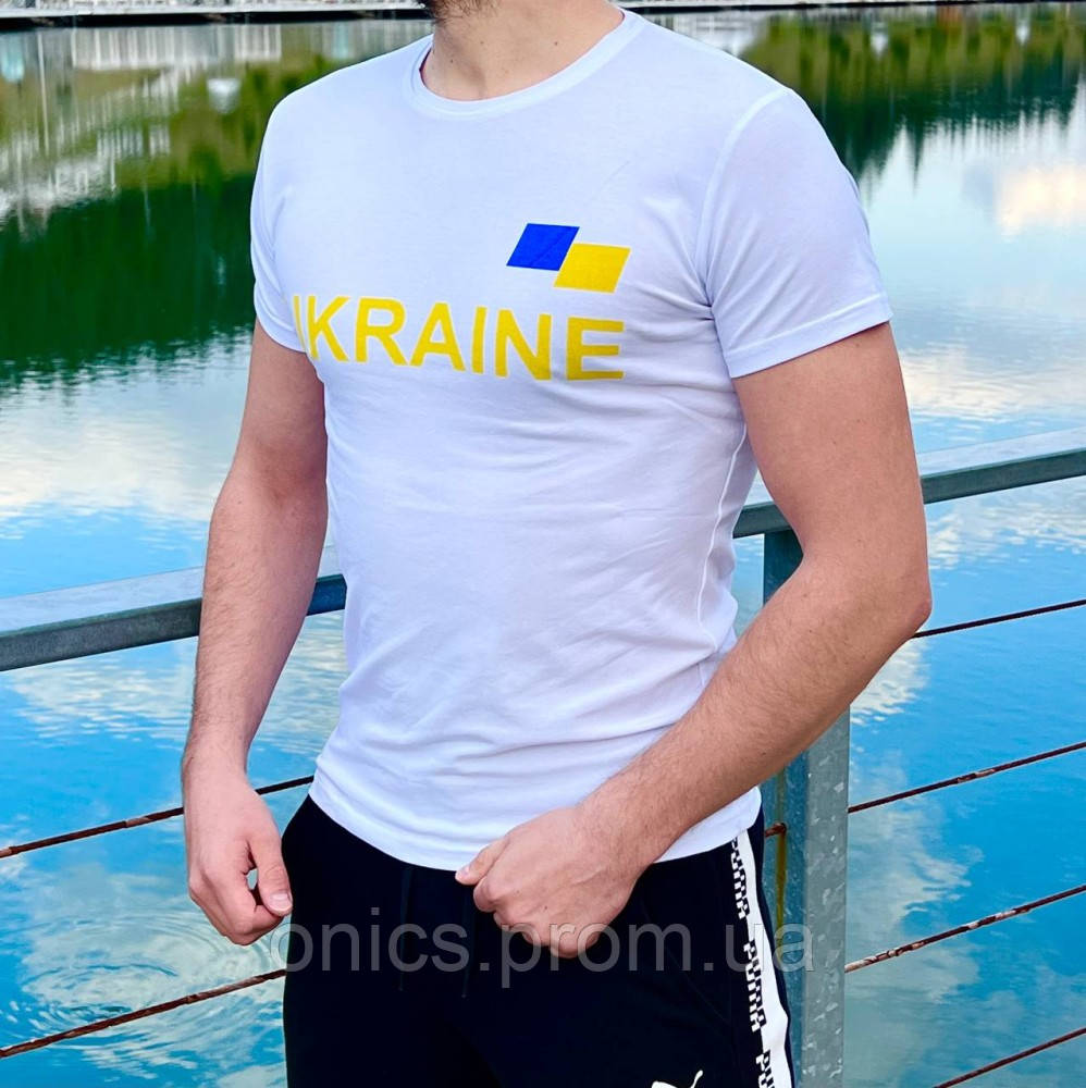 Футболка Ukraine Victory белая хорошее качество - фото 2 - id-p1946502919