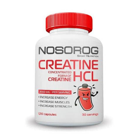 Креатин гідрохлорид NOSOROG Creatine HCL 120 caps, фото 1