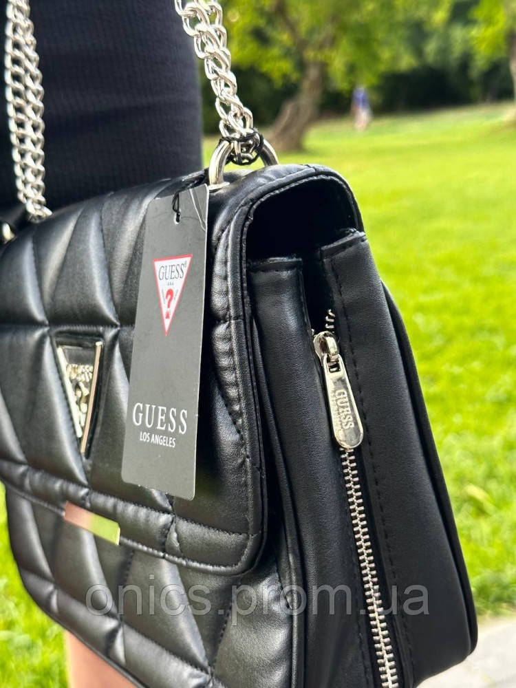 Жіноча сумка GUESS Zippy Black хорошее качество - фото 10 - id-p1946460406