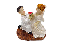 Статуэтка молодых свадебная декоративная Фигурка на свадебный торт жених и невеста 7,5 cm FORKOPT