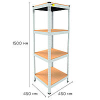 Металевий стелаж MRL-1500 ( 450x450) білий хорошее качество