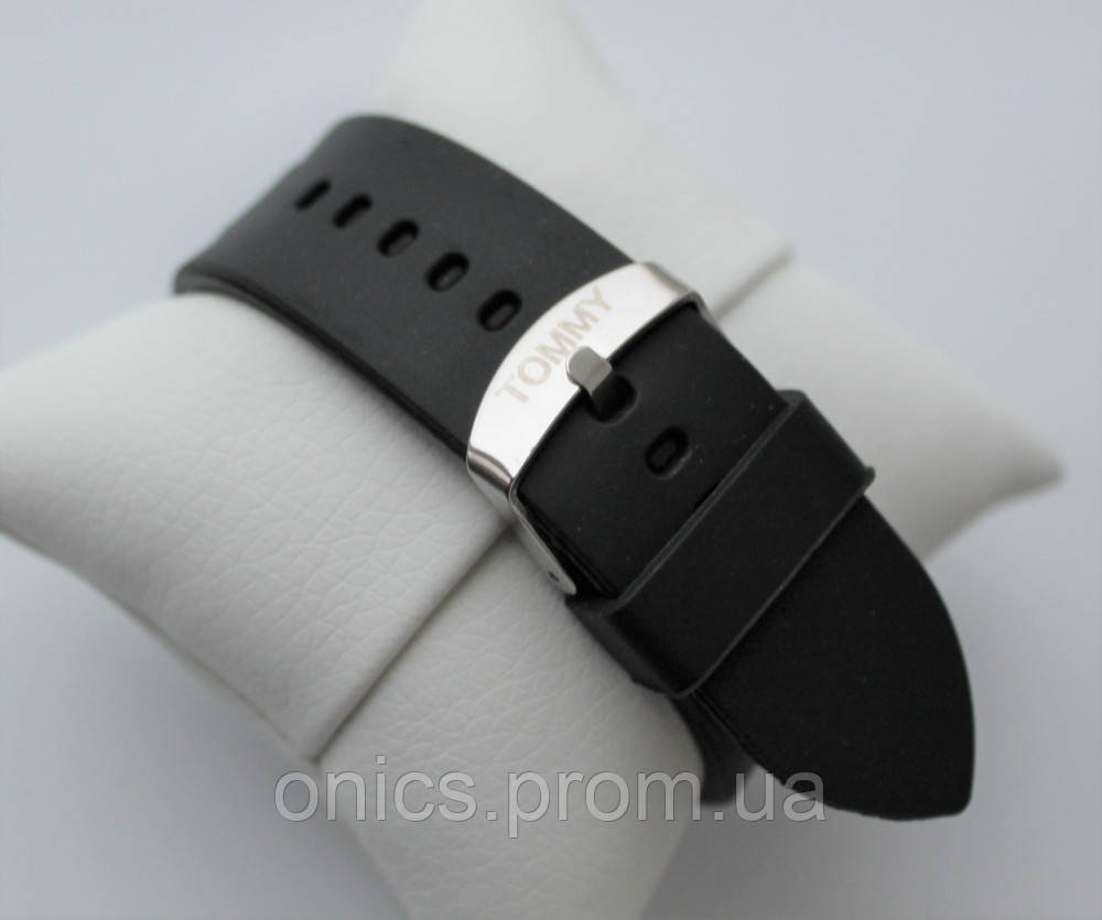 Мужские стильные наручные часы Tommy Hilfiger черные хорошее качество - фото 7 - id-p1946466446