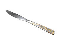 Нож столовый нержавейка Золотая осень с позолотой L 21,5 cm в упаковке 6 штук из нержавеющей стали FORKOPT