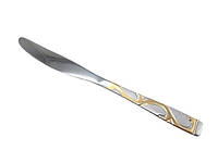 Нож столовый нержавейка Золотой узор с позолотой L 22,5 cm в упаковке 12 штук из нержавеющей стали FORKOPT