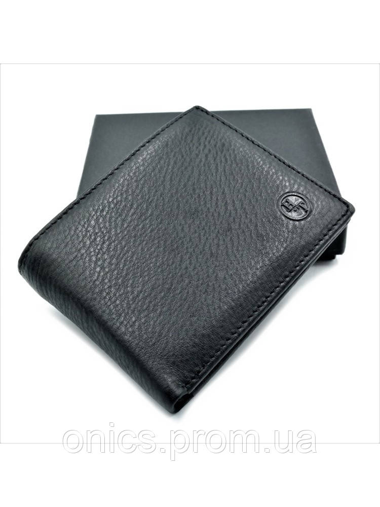 Чоловічий шкіряний гаманець-зажим 11 х 9 х 2,5 см Чорний wtro-168-24F хорошее качество - фото 3 - id-p1946466503