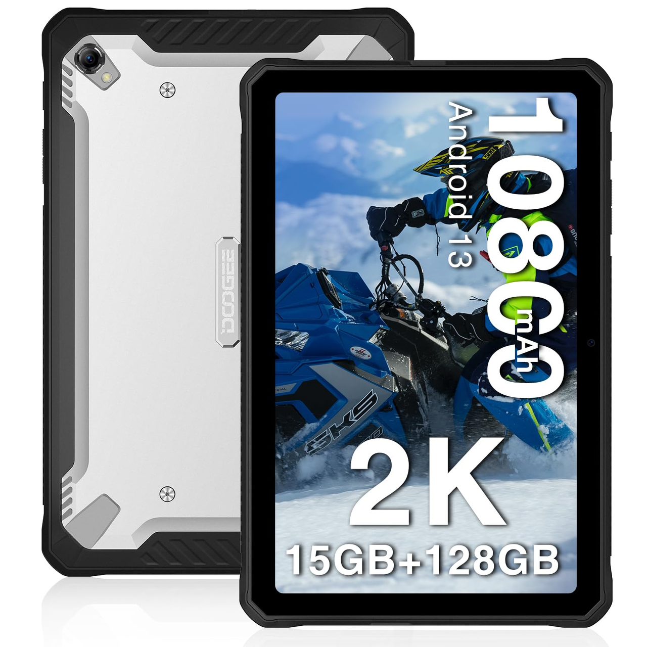 Захищений планшет DOOGEE R10 8/128 GB Silver 4G 10.4" 2K 10800mAh Helio G99