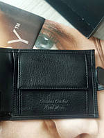 Мужской кожаный кошелек black Calvin Klein хорошее качество
