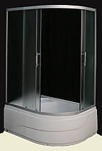 Душова кабіна KO&PO 117 80х120х195 см глибокий піддон лівостороння асиметрична скло матове сатин, фото 5