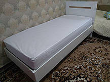 Ліжко Б'янко 90 880х950х2065мм білий глянець + дуб сонома 90х200 Світ Меблів, фото 2