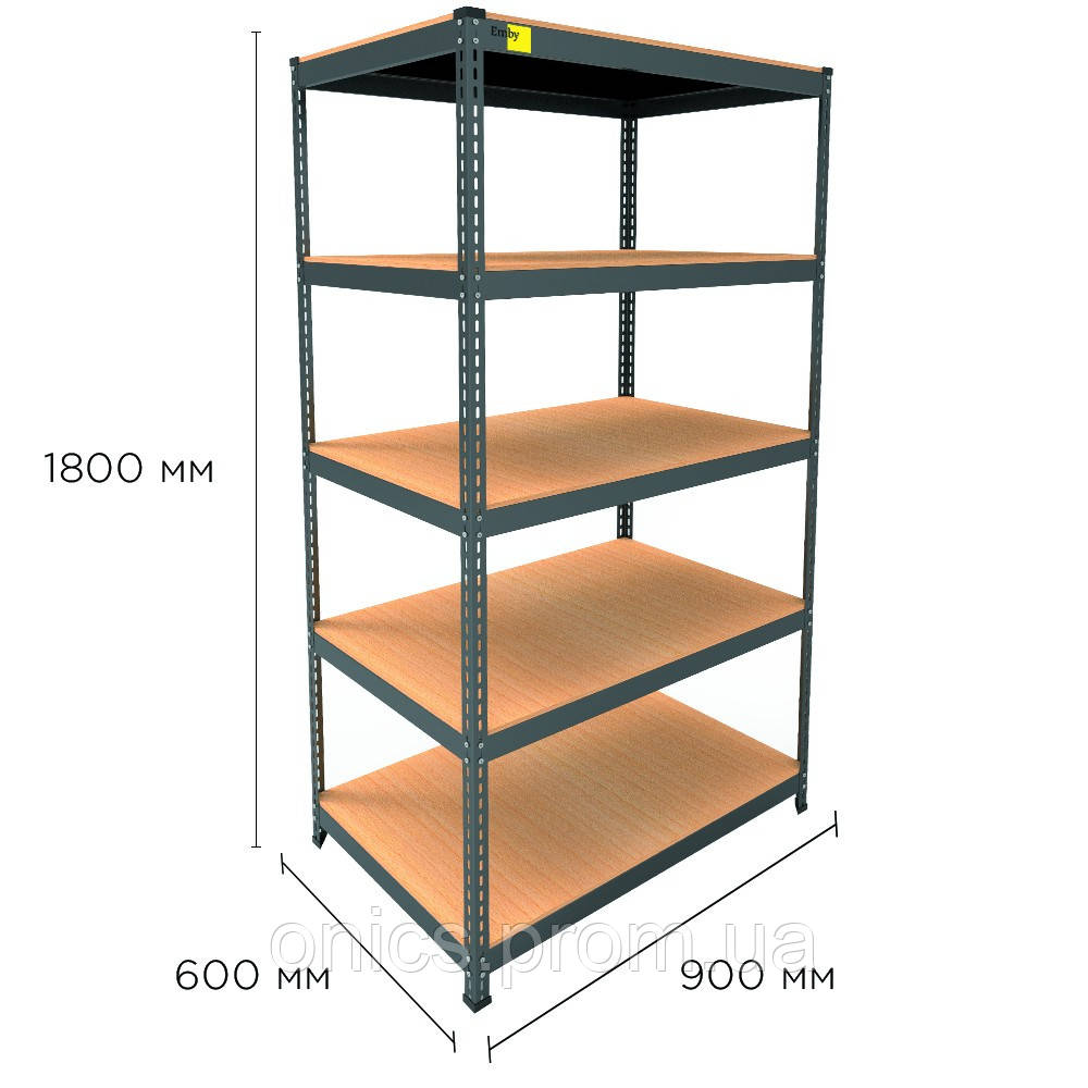 Металевий стелаж MRL-1800 ( 900x600) чорний хорошее качество - фото 1 - id-p1946464202