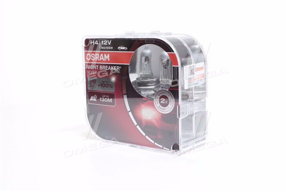 Лампа фарна H4 12V 60/55W P43t NIGHT BREAKER SILVER (+100) компл (вир-во СНГ) 64193NBS-HCB UA51