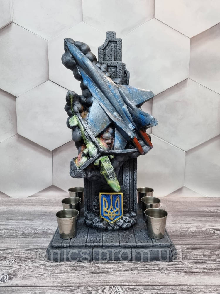 Декоративная подставка "Украинский Миг-29" хорошее качество - фото 3 - id-p1946466600
