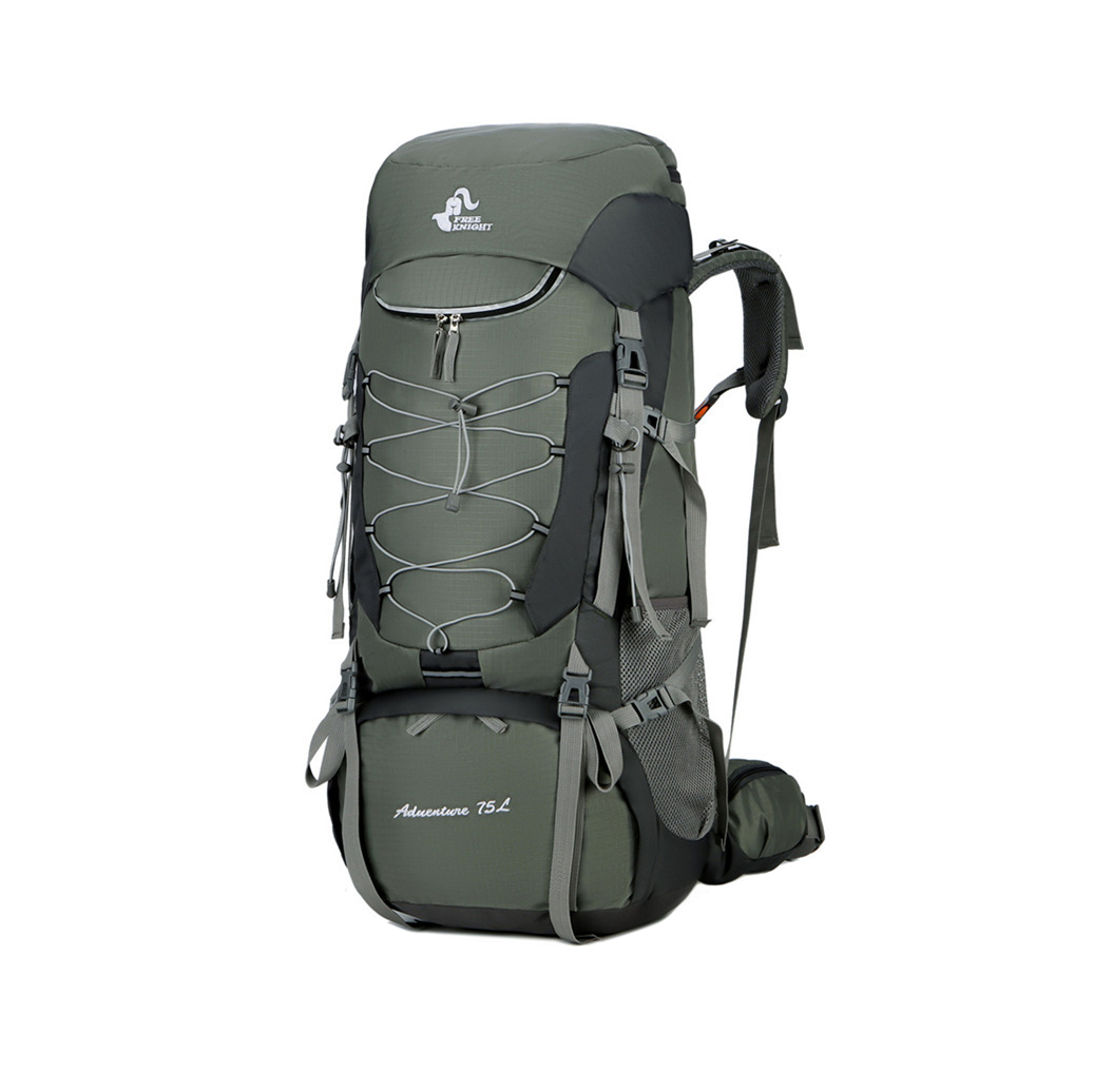 Рюкзак туристичний FREE KNIGHT Adventure Trekking, 75 літрів + дощовик на рюкзак