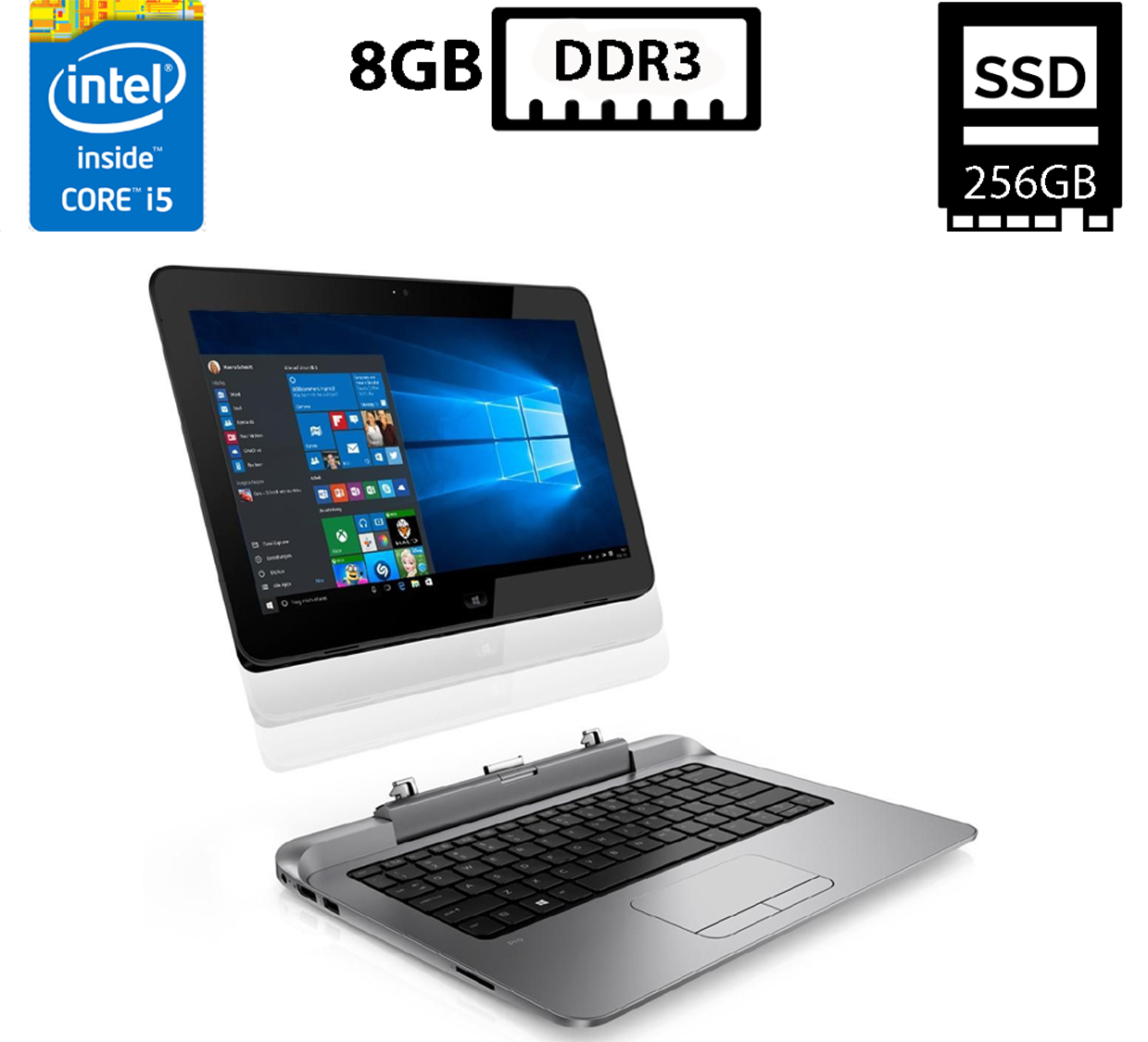 Ноутбук HP Pro X2 612 G1/10.1”IPS Touch 1920x1080/Core i5-4302Y 1.60GHz/8GB DDR3/SSD 256GB/Intel HD Graphics Б/В
