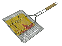 Решетка для гриля барбекю и мангала из нержавейки Сетка для мяса и костра 34*22 cm L 60 cm FORKOPT