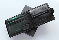 Мужской подарочный набор Hugo Boss ремень и кошелек черные хорошее качество