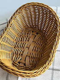 Кошик овальний Helios світлий для подачі хліба плетений з ПВХ 25х13х8см  (7314)