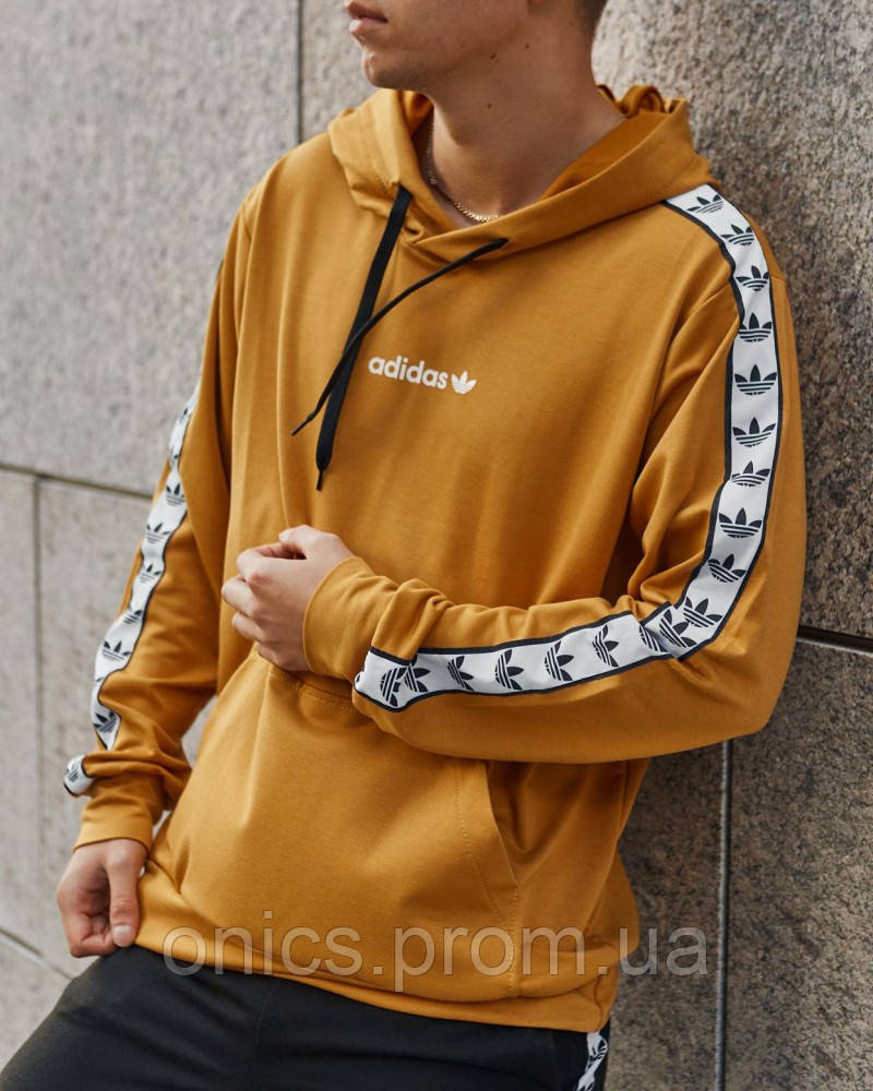 Худи Adidas оранжевый (помаранчевий) хорошее качество - фото 2 - id-p1946544408