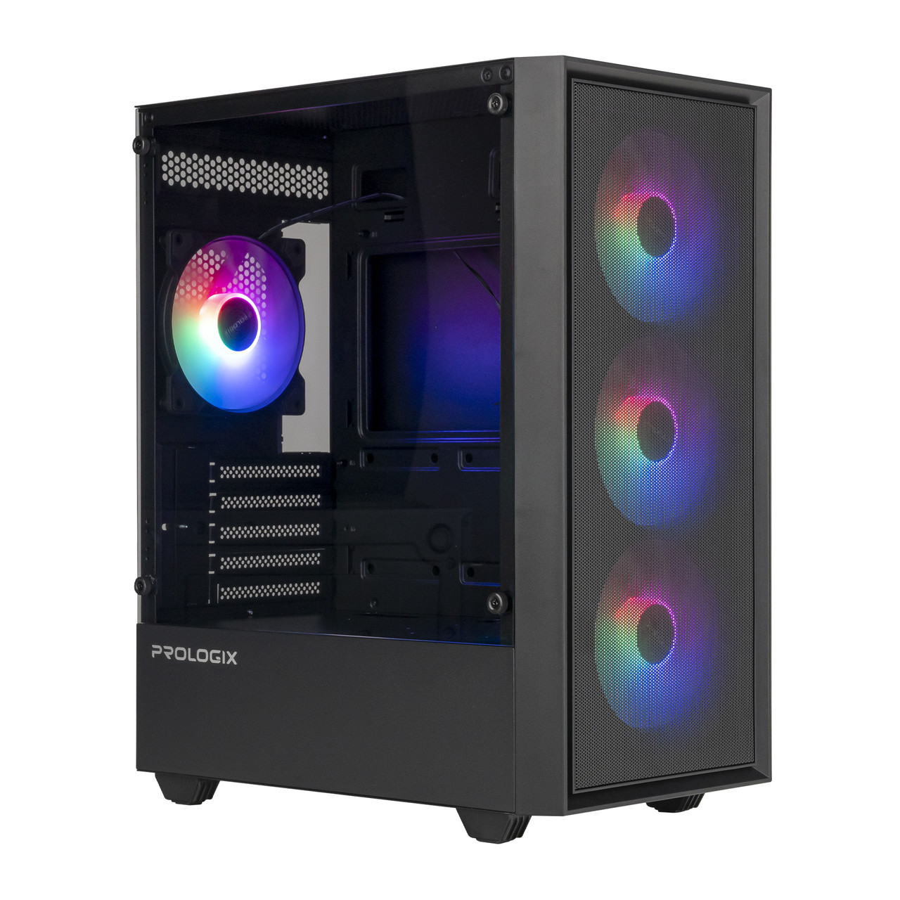 Корпус Prologix E107 Tempered Glass Black без БЖ, фото 1