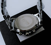 Мужские наручные часы Hugo Boss серебристые хорошее качество